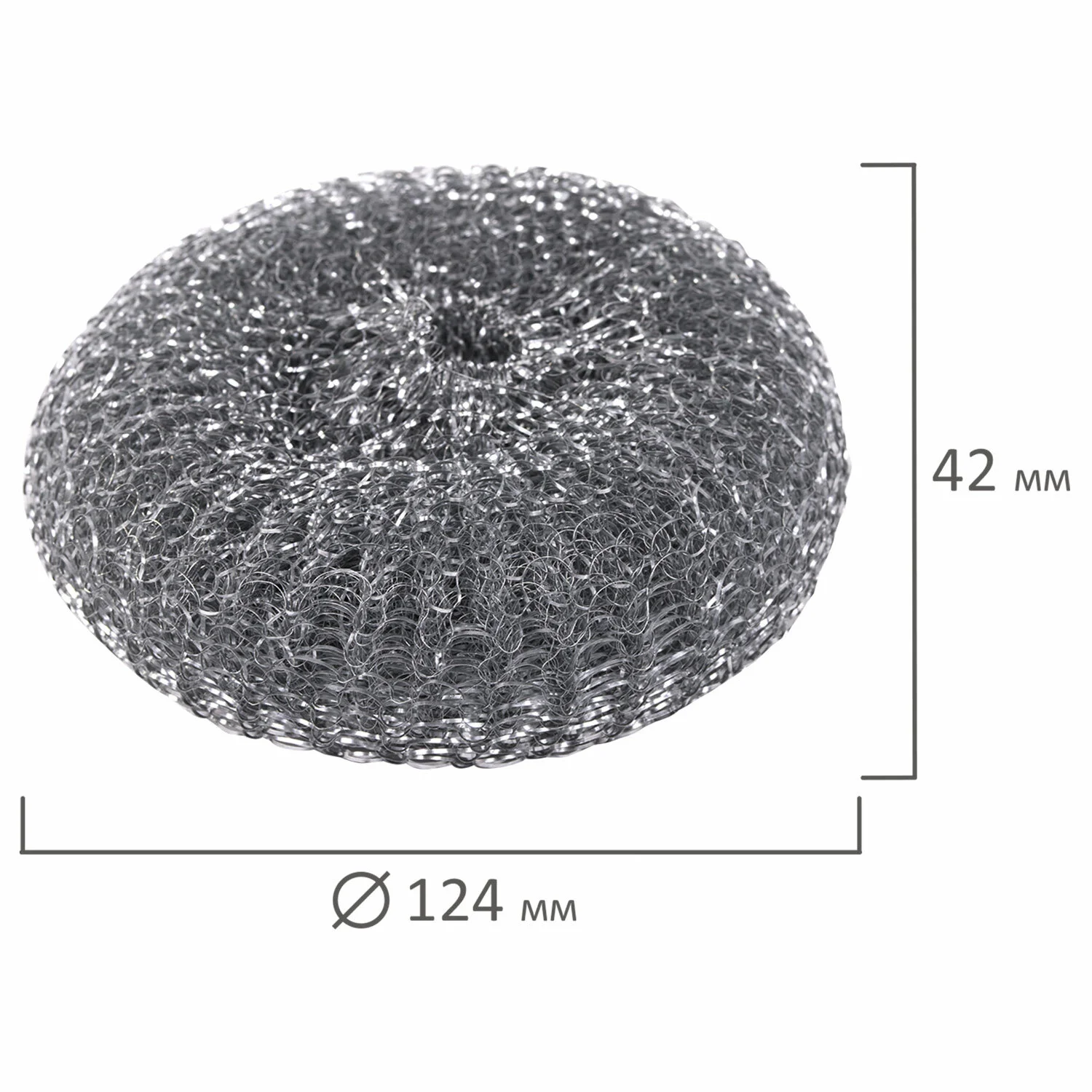 Губка мочалка для посуды металлическая LAIMA БОЛЬШАЯ сетчатая